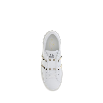 Valentino Garavani Plateau-Sneaker aus weißem Kalbsleder (Bos Taurus)