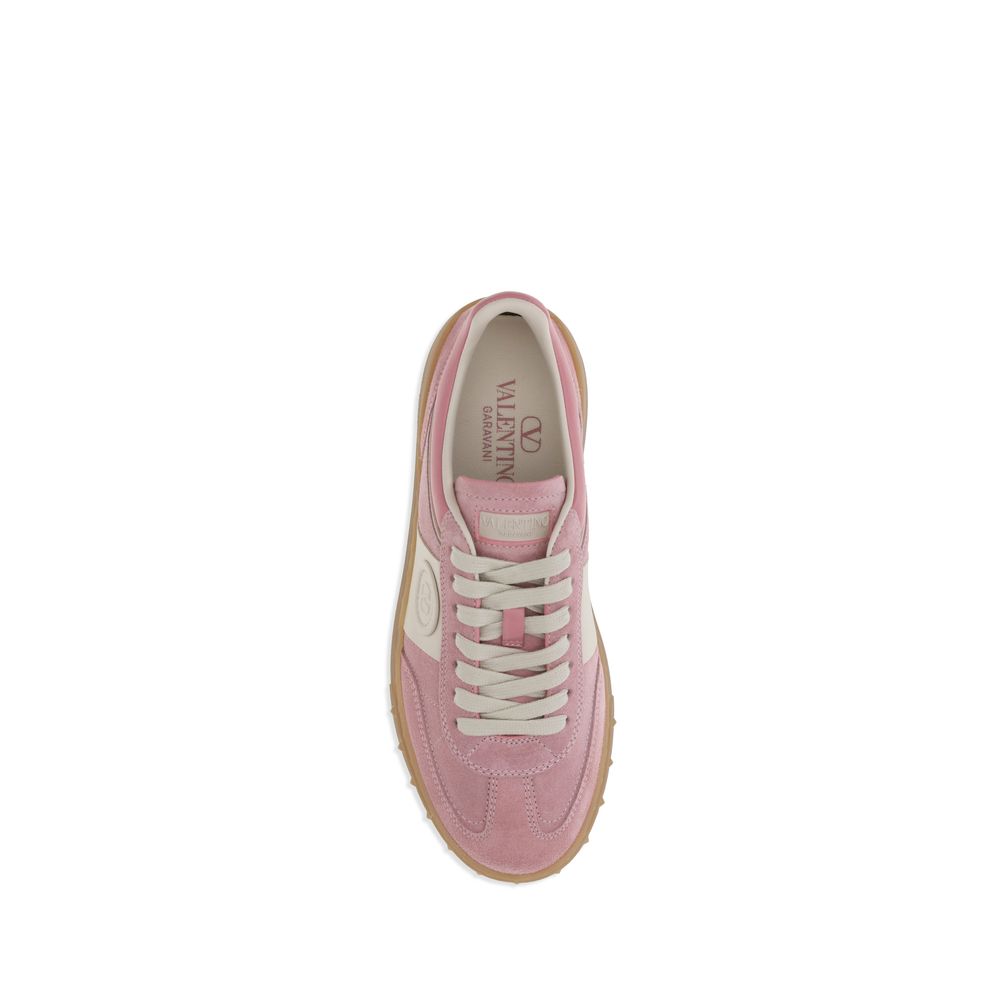 Valentino Garavani Mehrfarbige Kalbsleder-Sneaker Bos Taurus mit niedrigem Schaft