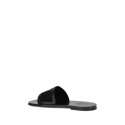 Valentino Garavani Schwarze Kalbsleder-Sandalen Modell Bos Taurus