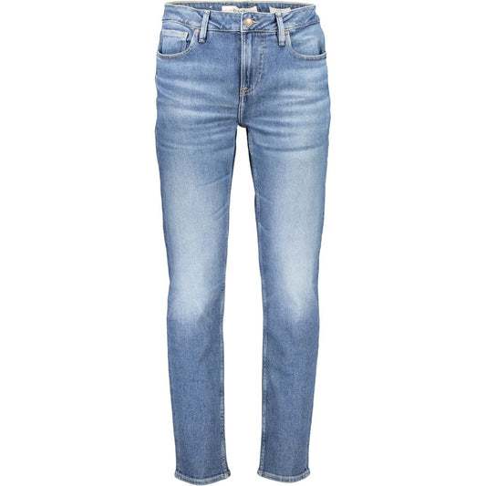 Guess Jeans Blue Cotton Men Slim Jeans
