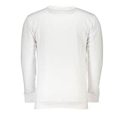 Cavalli Class Weißer Baumwollpullover für Herren