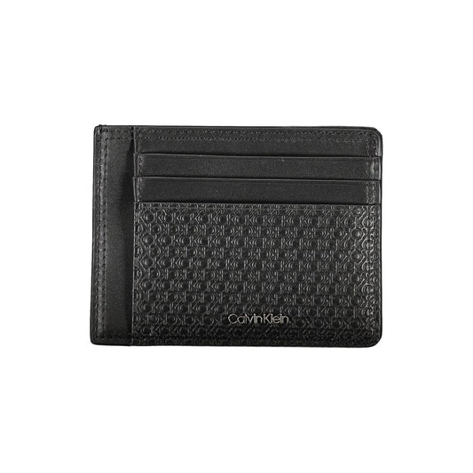 Calvin Klein – Elegante schwarze Geldbörse aus Leder mit Kartenhalter