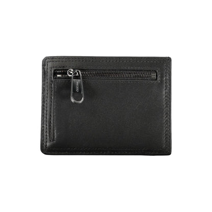 Calvin Klein – Elegante schwarze Geldbörse aus Leder mit Kartenhalter