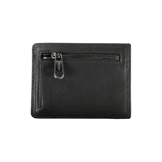 Calvin Klein – Elegante schwarze Geldbörse aus Leder mit Kartenhalter