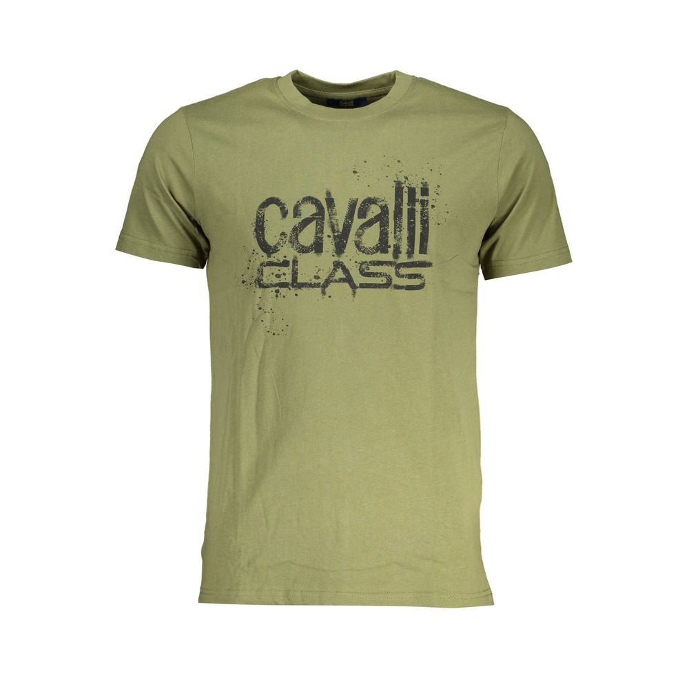 Grünes Baumwoll-T-Shirt der Cavalli Class