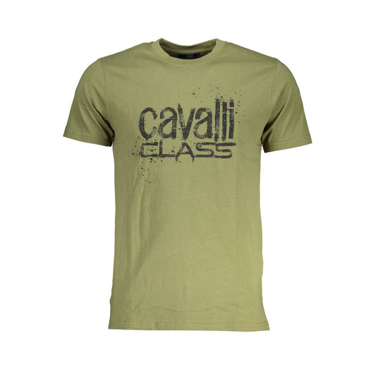 Grünes Baumwoll-T-Shirt der Cavalli Class