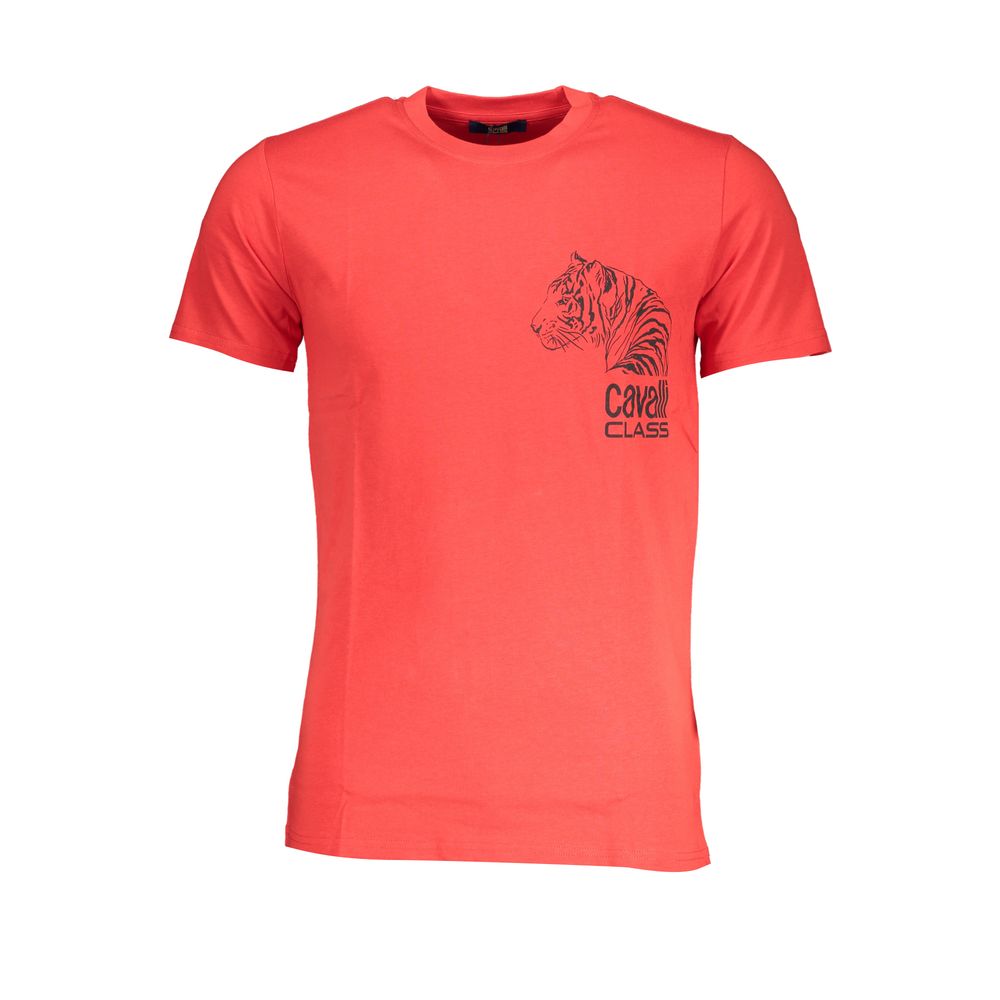 Rotes Baumwoll-T-Shirt der Cavalli-Klasse