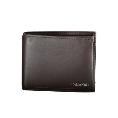 Calvin Klein Herren-Geldbörse aus braunem Leder