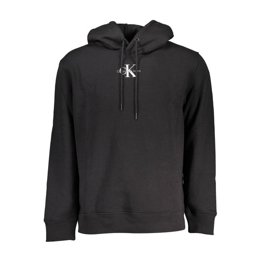 Calvin Klein Herren-Kapuzenpullover aus schwarzer Baumwolle