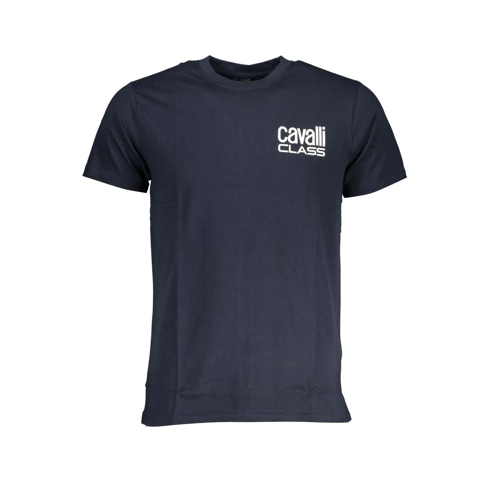 Blaues Baumwoll-T-Shirt der Cavalli Class
