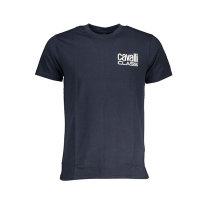 Blaues Baumwoll-T-Shirt der Cavalli Class