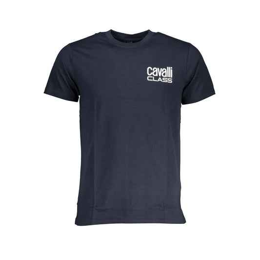 Blaues Baumwoll-T-Shirt der Cavalli Class