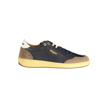Blauer brauner Polyester-Sneaker