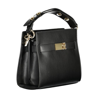 Tommy Hilfiger – Schwarze Polyethylen-Handtasche für Damen