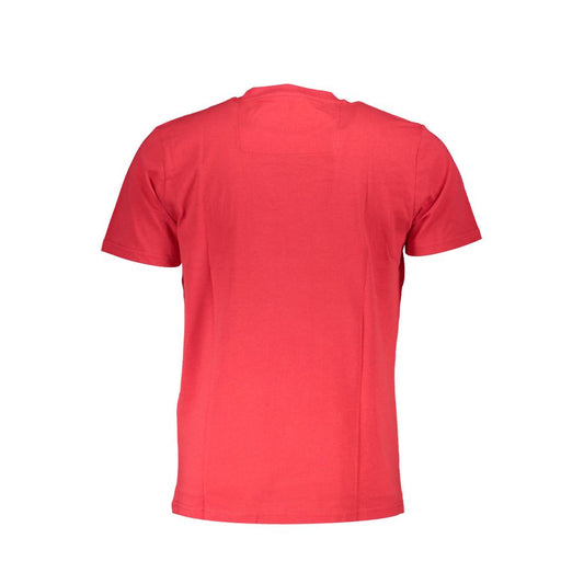 Cavalli Class Rotes Herren-T-Shirt aus Baumwolle