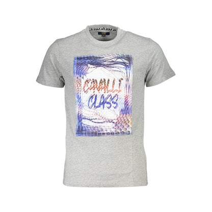 Cavalli Class Braunes Herren-T-Shirt aus Baumwolle