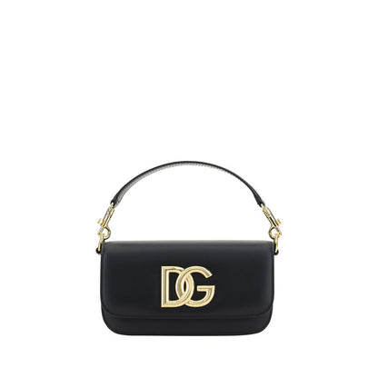 Dolce &amp; Gabbana Handtasche aus schwarzem Kalbsleder (Bos Taurus)