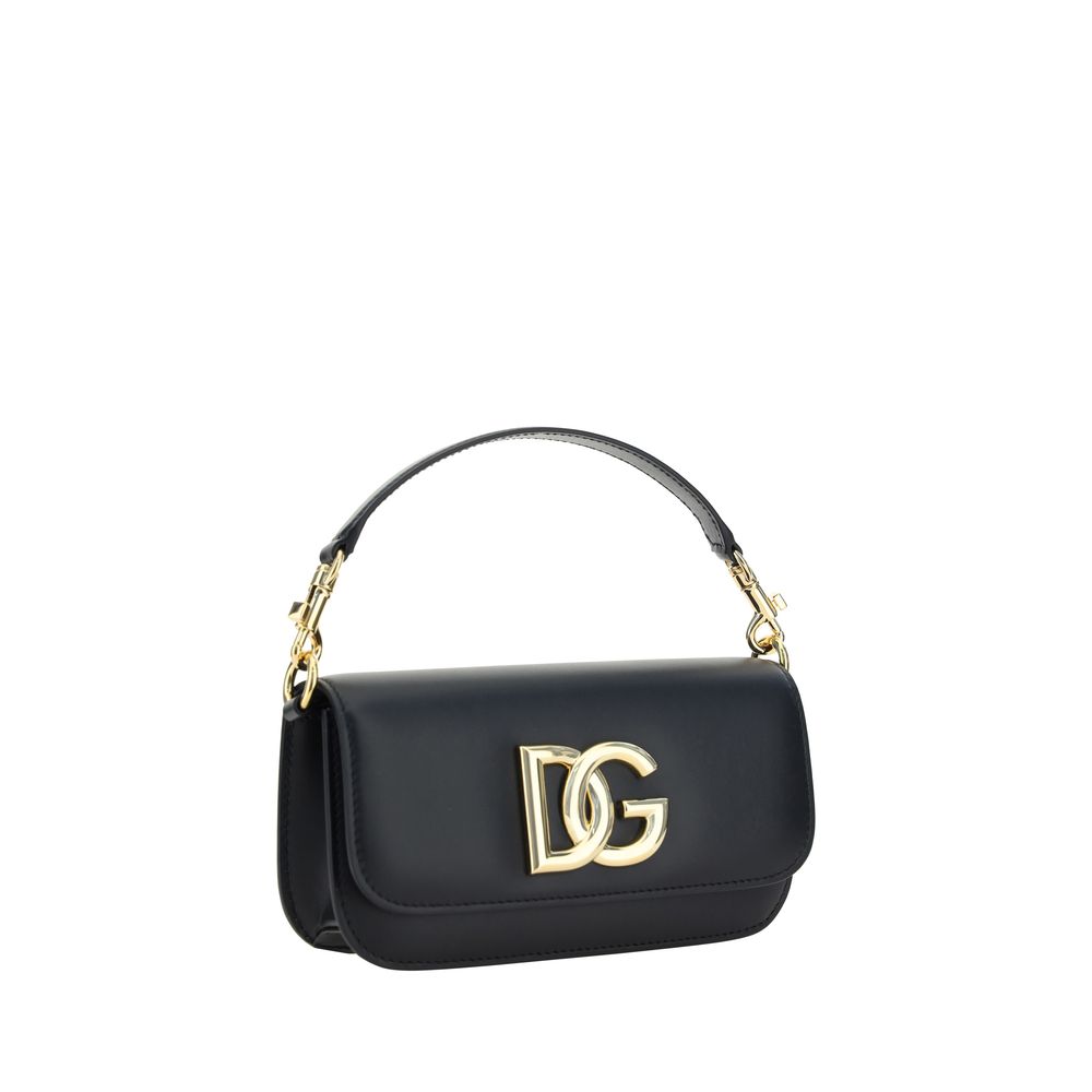 Dolce &amp; Gabbana Handtasche aus schwarzem Kalbsleder (Bos Taurus)
