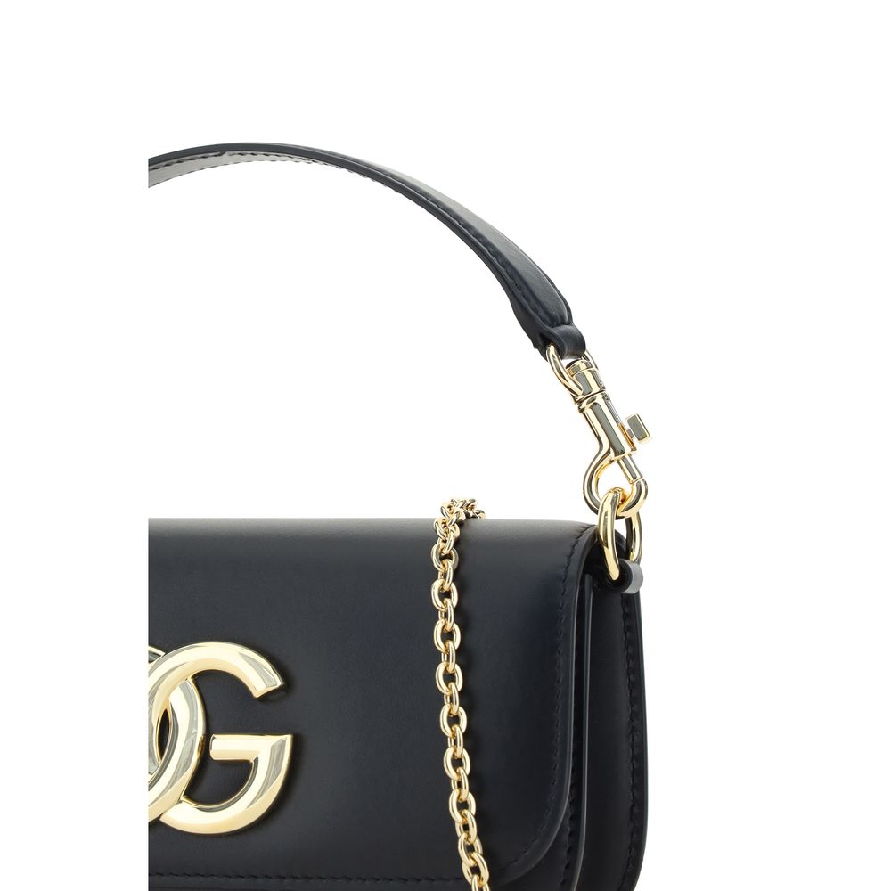 Dolce &amp; Gabbana Handtasche aus schwarzem Kalbsleder (Bos Taurus)