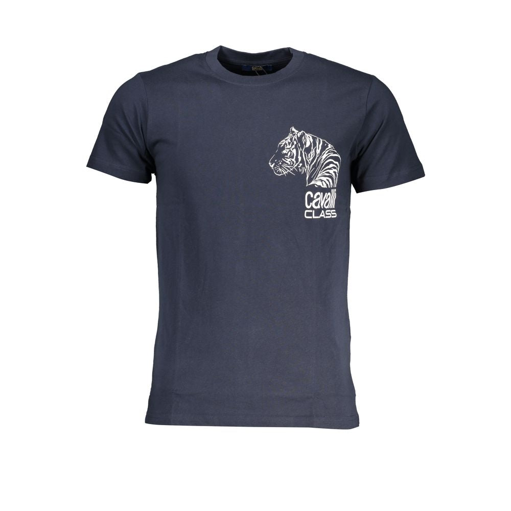 Blaues Baumwoll-T-Shirt der Cavalli Class