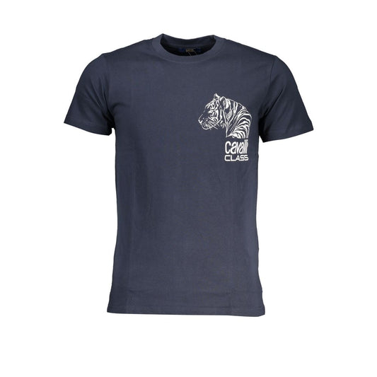Blaues Baumwoll-T-Shirt der Cavalli Class
