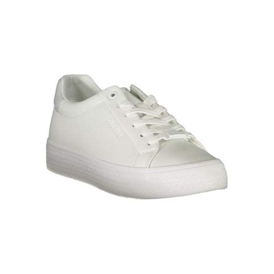 Calvin Klein – Elegante weiße Sneakers mit Kontrastdetails