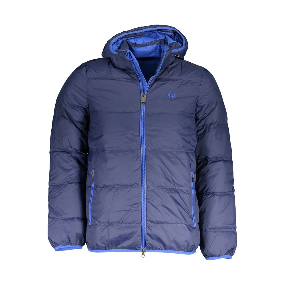 La Martina Blaue Polyamid-Herrenjacke