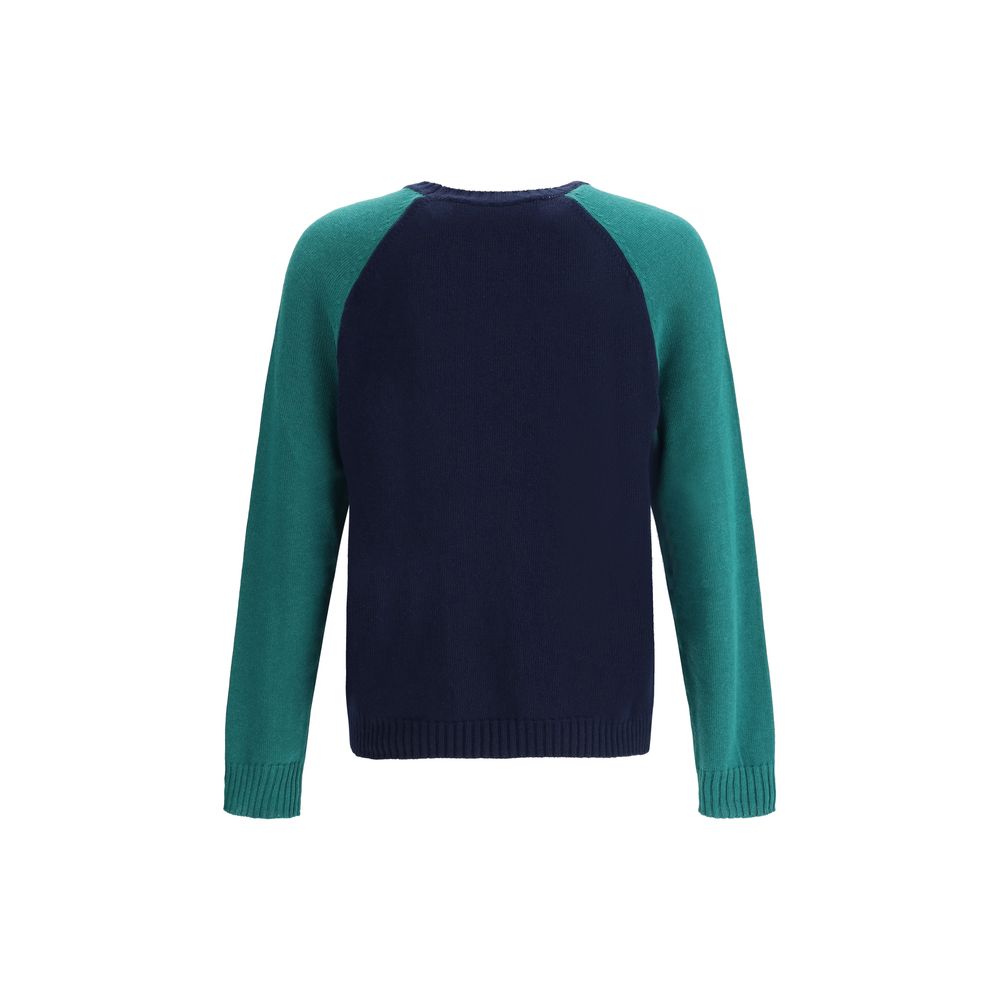 Valentino Blaues Fleece-Woll-Sweatshirt