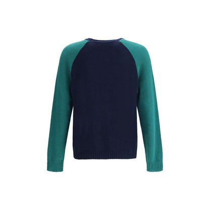 Valentino Blaues Fleece-Woll-Sweatshirt