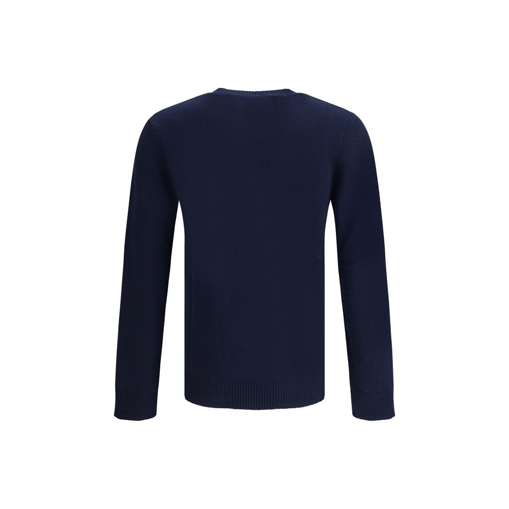 Valentino Blaues Fleece-Woll-Sweatshirt