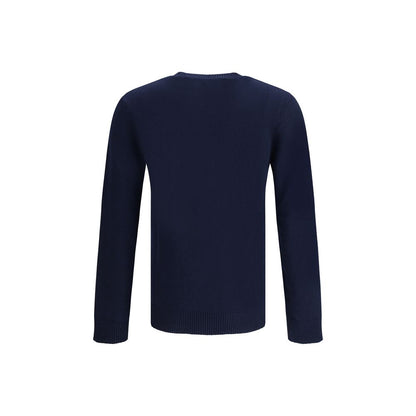 Valentino Blaues Fleece-Woll-Sweatshirt