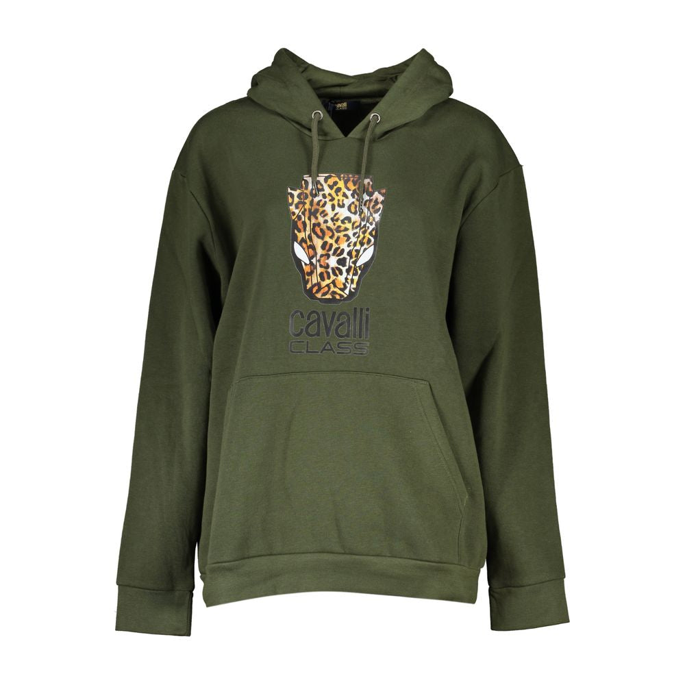 Cavalli Class Grüner Baumwollpullover für Damen