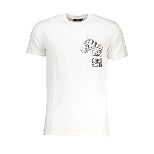 Weißes Baumwoll-T-Shirt der Cavalli Class