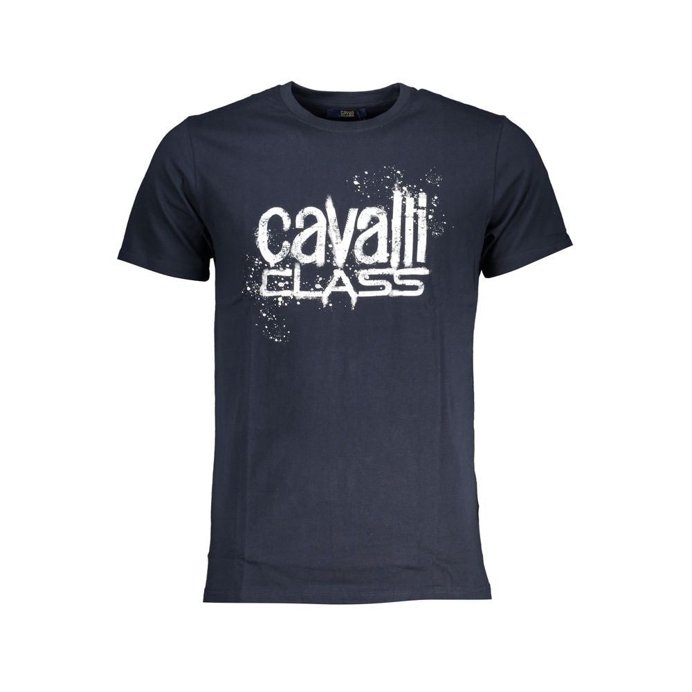 Blaues Baumwoll-T-Shirt der Cavalli Class