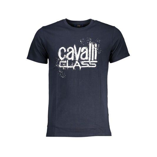 Blaues Baumwoll-T-Shirt der Cavalli Class