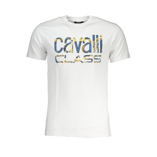 Weißes Baumwoll-T-Shirt der Cavalli Class