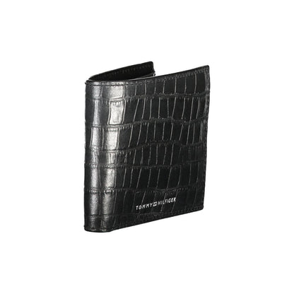 Tommy Hilfiger – Schwarze Lederbrieftasche