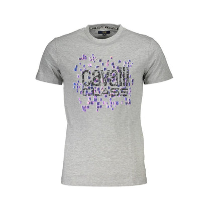 Cavalli Class Braunes Herren-T-Shirt aus Baumwolle
