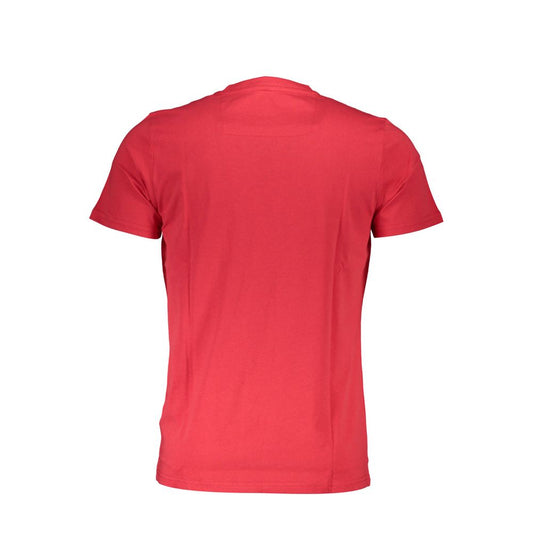 Cavalli Class Rotes Herren-T-Shirt aus Baumwolle