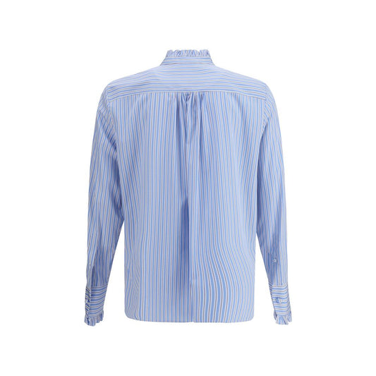 Valentino Hellblaues Baumwollhemd mit Muster