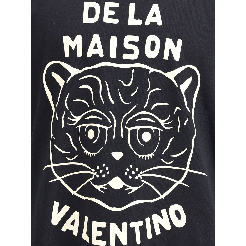 Schwarzes Baumwoll-T-Shirt von Valentino