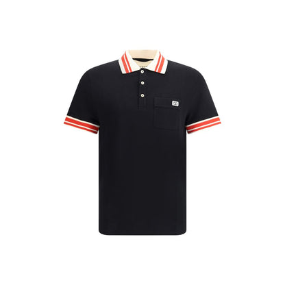 Valentino Schwarzes Baumwoll-Poloshirt
