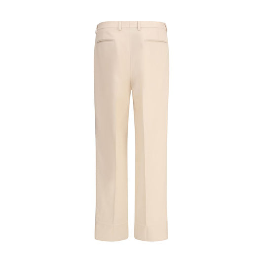 Valentino Wollhose aus cremefarbenem Fleece