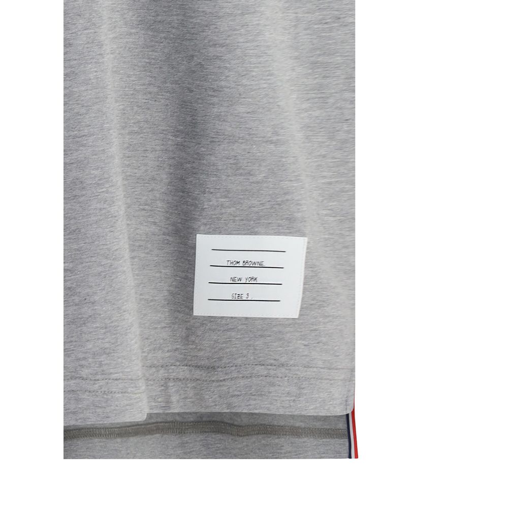 Thom Browne Graues Baumwoll-T-Shirt