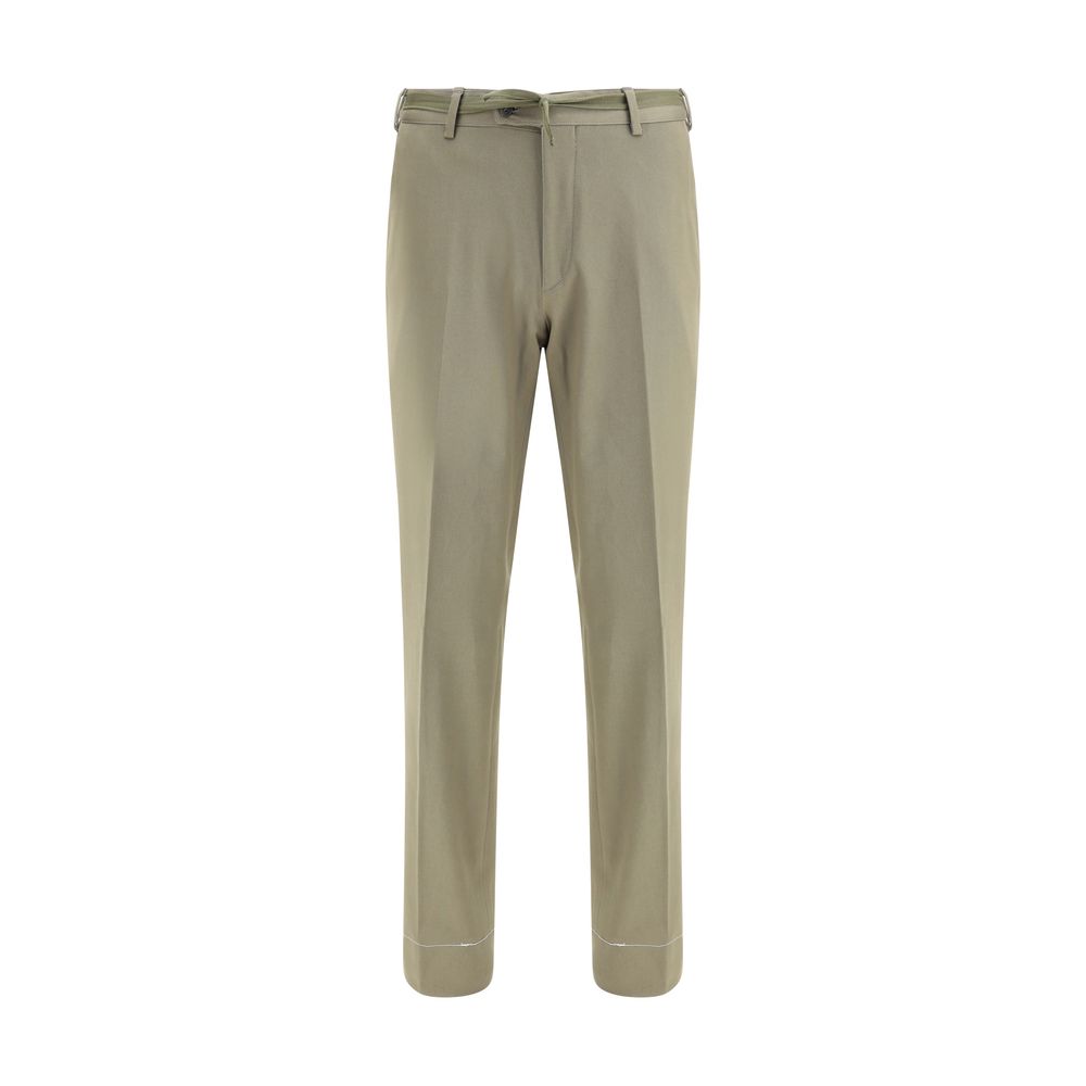 Brioni Grüne Baumwoll-Chino-Hose