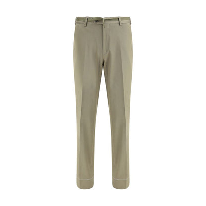 Brioni Grüne Baumwoll-Chino-Hose