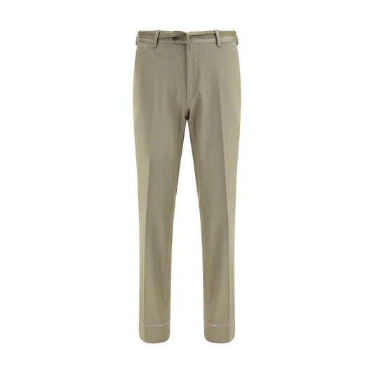Brioni Grüne Baumwoll-Chino-Hose