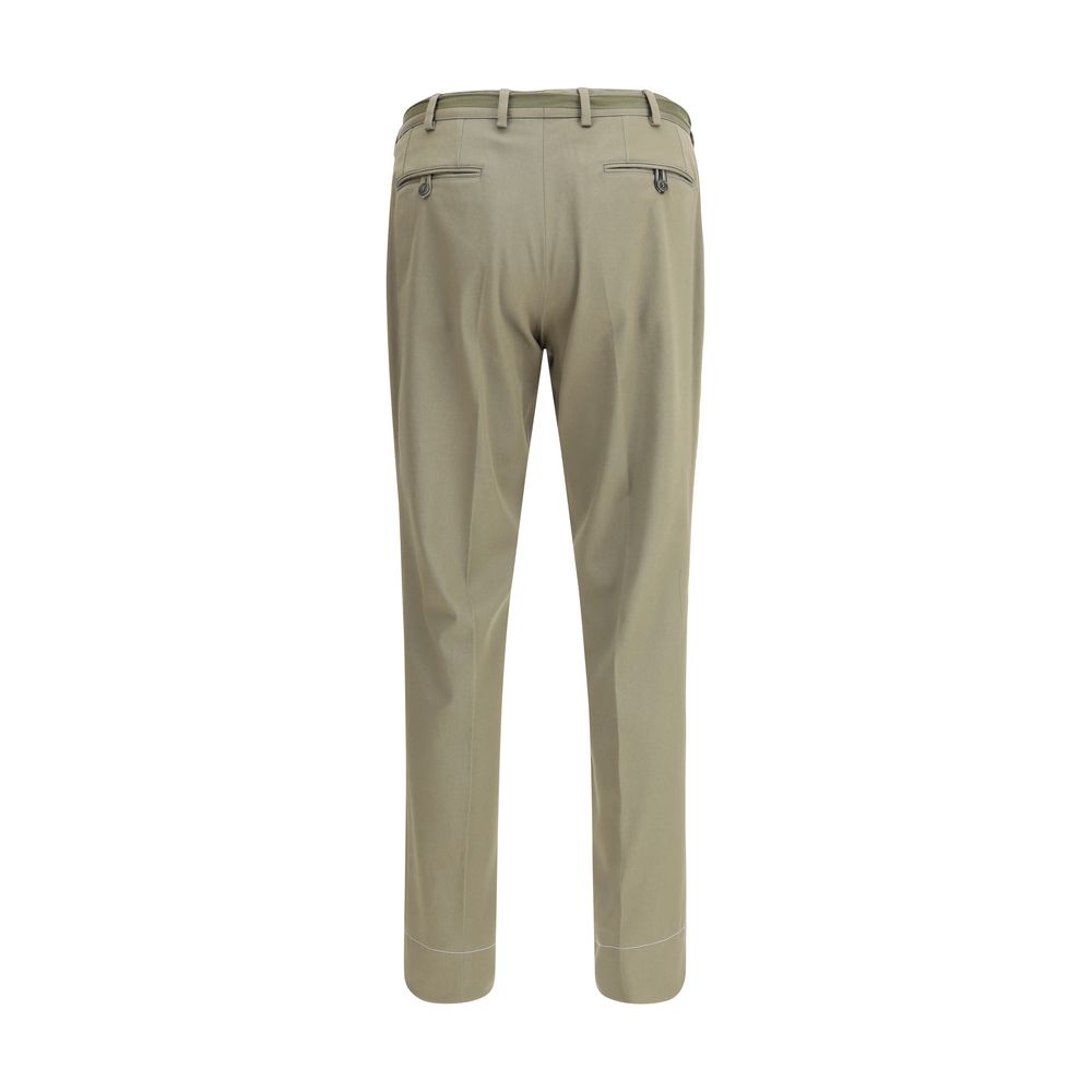 Brioni Grüne Baumwoll-Chino-Hose