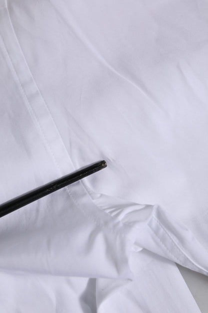 Dolce &amp; Gabbana Weißes Herrenhemd aus Baumwolle mit kurzen Ärmeln