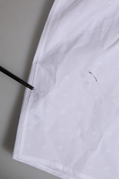 Dolce &amp; Gabbana – Weißes, langärmliges, formelles Hemd aus Baumwolle in GOLD